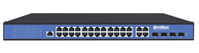 Ernitec ELECTRA-M224/4 netwerk-switch Managed L2 Gigabit Ethernet (10/100/1000) Power over Ethernet (PoE) Zwart, Blauw