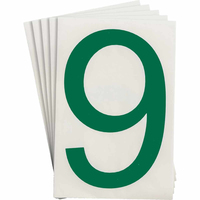 Brady TS-152.40-514-9-GN-20 lettere e numeri autoadesivi 20 pz Verde Numero