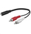 Microconnect AUDALH02 Audio-Kabel 0,2 m 2 x RCA 3.5mm Rot
