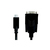 LogiLink AU0051A adaptador de cable de vídeo 1,2 m USB C VGA (D-Sub) Negro