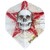 Totenkopf Dart Flights Skull, grau rot, No2, 3 Flights