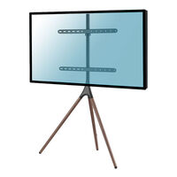 Support chevalet design scandinave pour TV 45''- 65'' noir/noyer