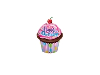Ballone Folie luftbefüllt Cupcake-Form Happy Birthday