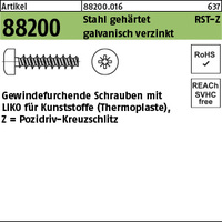 ART 88200 RST mit LIKO & Pozidriv Z 5 x 16 -Z Stahl geh., gal Zn gal Zn VE=S