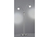 Kleine LED Stehleuchte, 2 Flexarm Leselampen, Silber mit Glasschirm, Höhe 125cm