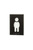 MOEDEL Türschild aus Glas mit Piktogramm WC Herren mit Braille Schrift, dunkler Hintergrund, selbstklebend, 148 x 105 mm