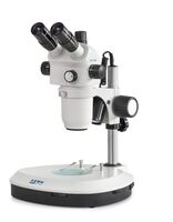 KERN Sztereo zoom mikroszkóp trinokulár tubus okulár HSWF 10×/∅ 23 mm/ objektív 0,6×-5,5×/ nagyítás: 55x/ LED világitás OZP 558