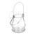 Relaxdays Windlicht, 20er Set, aus Glas, mit Henkel, innen & außen, Teelichthalter, HxD 10 x 8,5 cm, transparent/schwarz