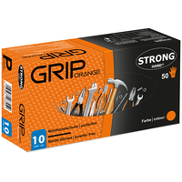 Einweghandschuh Orange GRIP, Gr. S (7), aus Nitril, Premium-Qualität, Box à 50 Stk.
