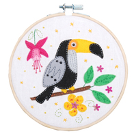 Embroidery Kit with Hoop: Toucan