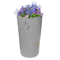 City Garden Water Butt and Planter - White Marble