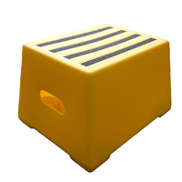 Heavy Duty Safety Steps & Mounting Block - One Step - Yellow