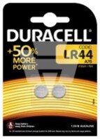 Duracell Alkaline-Knopfzelle LR44 504424 Alkaline 1,5V / 105mAh 2er Blister