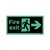 Safety Sign Niteglo Fire Exit Running Man Arrow Right 150x450mm Self-Adhesive NG
