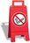 Warnaufsteller - Rauchen verboten, Rot, 61 x 27.5 cm, Polypropylen