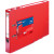 Ordner maX.file protect A4 5cm rot 5er, PP-Kunststoffbezug/Papier hellgr. besch.