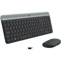 Tastatur+Maus, Deutsch, kabellos, grafit LOGITECH 920-009188 / MK470 Slim