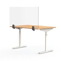 Desk partition for an individual workplace