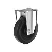 Elastic solid rubber wheel on steel rim