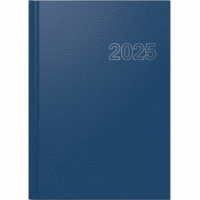 Buchkalender Chefplaner 14,5x20,6cm 1 Tag/Seite Balacron-Einband blau 2025