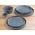 Olympia Cavolo Charcoal Dusk Flat Round Plates - Grey Porcelain 220 mm Pack of 6