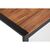 Bolero Acacia Rectangular Industrial Table 1800mm - Powder Coated Steel