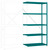 Fachboden-Steckregal Color Anbauregal mit 5 Stahlböden, HxBxT = 2000 x 1000 x 500 mm | RPK1153.5021