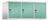 C+P Aufsatz-Garderobenschrank Evolo, 3 Abteile, H500B1200T500 mm