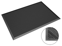 ESD-Bodenmatte, schwarz, halbkugelförmige Noppen, 1250 x 950 x 14 mm