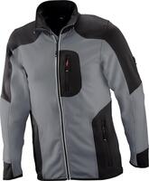 Jersey-Fleecejacke RALF, grau-schwarz, Gr.M