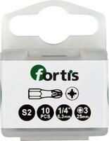 Bit Torsion 1/4" DIN3126 C63 PZ3x25mm 10szt. Fortis