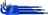 Winkelstiftschluessel Satz Innen-6Kant lange Ausführung, blau 1,5 - 10 mm 9-teilig