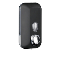 Dispenser Soft Touch per sapone liquido - 10,2x9x21,6 cm - capacità 0,55 L - nero - Mar Plast
