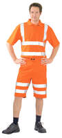 Warnschutz Shorts uni orange Gr. XXXXL