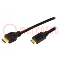 Kabel; HDMI 1.4; HDMI Stecker,mini HDMI Stecker; PVC; L: 1,5m