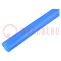 Heat shrink sleeve; glueless; 2: 1; 12.7mm; L: 1m; blue; polyolefine