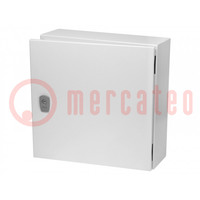 Custodia: da parete; X: 400mm; Y: 400mm; Z: 150mm; CS; acciaio; grigio