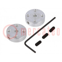 Bracket wheel; Kit: adapter,allen wrench,mounting screws; 2pcs.