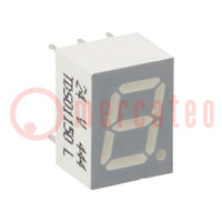 Display: LED; 7-segment; 7mm; 0,28"; A.tekens: 1; oranje-rood; anode