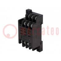 Socket; PIN: 11; for DIN rail mounting; Series: LY3