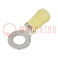 Tip: ring; M6; Ø: 6.7mm; 3÷6mm2; crimped; for cable; insulated