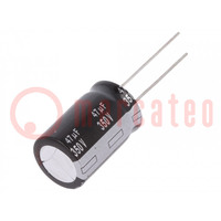 Capacitor: electrolytic; THT; 47uF; 350VDC; Ø16x25mm; Pitch: 7.5mm