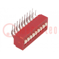 Switch: DIP-SWITCH; Poles number: 9; 0.1A/50VDC; Pos: 2; -40÷85°C