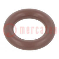 Joint O-ring; FPM; Thk: 3mm; Øint: 9mm; maron; -20÷200°C
