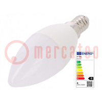 Lampe LED; blanc ambiant; E14; 220/240VAC; 470lm; P: 5,5W; 200°