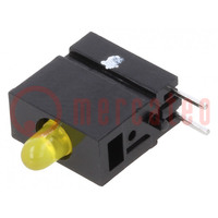 LED; in housing; yellow; 2.8mm; No.of diodes: 1; 2mA; 60°; 1.2÷4mcd