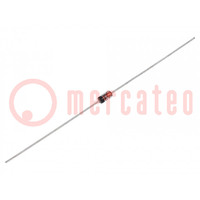 Diode: Zener; 0,5W; 27V; 5mA; rouleau,bande; DO35; diode simple