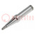 Tip; conical sloped; 1.6mm; 425°C; for soldering iron