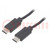 Kábel; USB 2.0; USB C dugó,kétoldalas; 2,5m; fekete