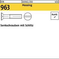 Senkschraube DIN 963 Schlitz M2,5x 12 Me